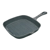 Vogue Square Cast Iron Ribbed Skillet Pan 24cm