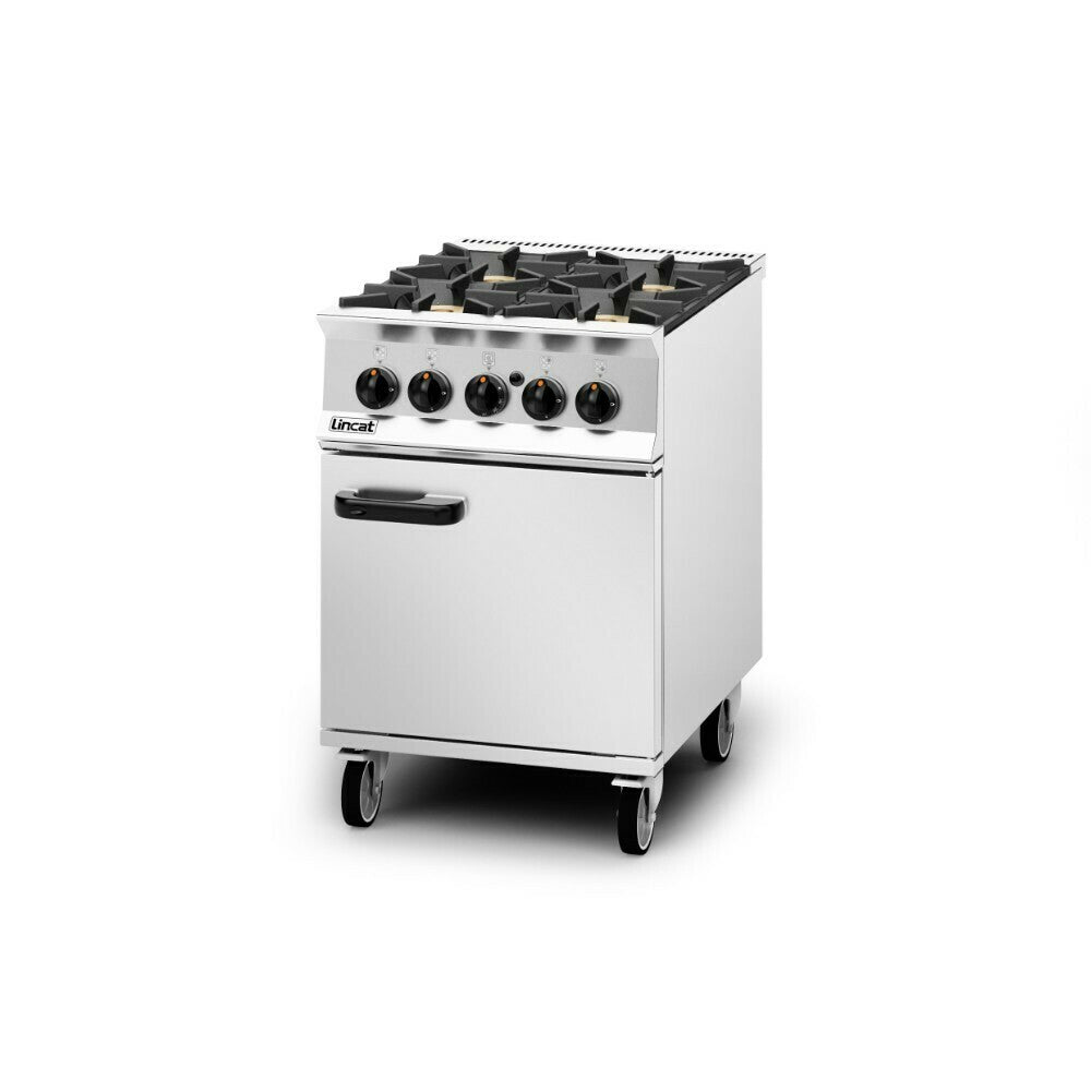 Lincat Opus 800 Natural Gas 4 Burner Range with Right Hand Door OG8001/N/RHD