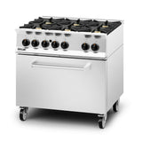 Lincat Opus 800 Natural Gas 6 Burner Range with Drop Down Door OG8002/N