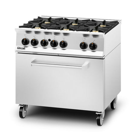 Lincat Opus 800 Natural Gas 6 Burner Range with Drop Down Door OG8002/N