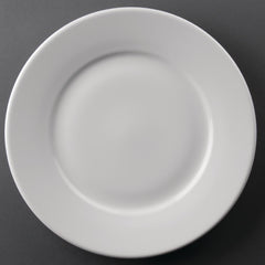 Olympia Athena Wide Rimmed Plates White 254mm/10