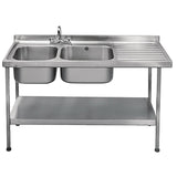 Franke Sissons Self Assembly Stainless Steel Double Sink Right Hand Drainer 1500x600mm