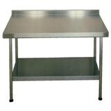 Franke Sissons Stainless Steel Wall Table with Upstand 1200x600mm