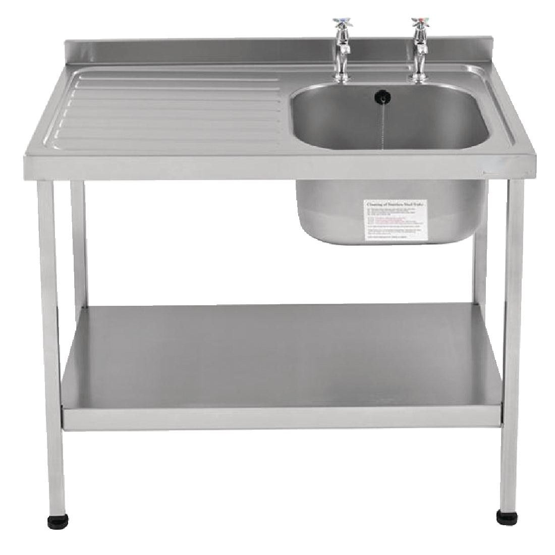 KWC DVS Self Assembly Stainless Steel Sink Left Hand Drainer 1200x600mm