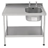 Franke Sissons Self Assembly Stainless Steel Sink Left Hand Drainer 1200x600mm