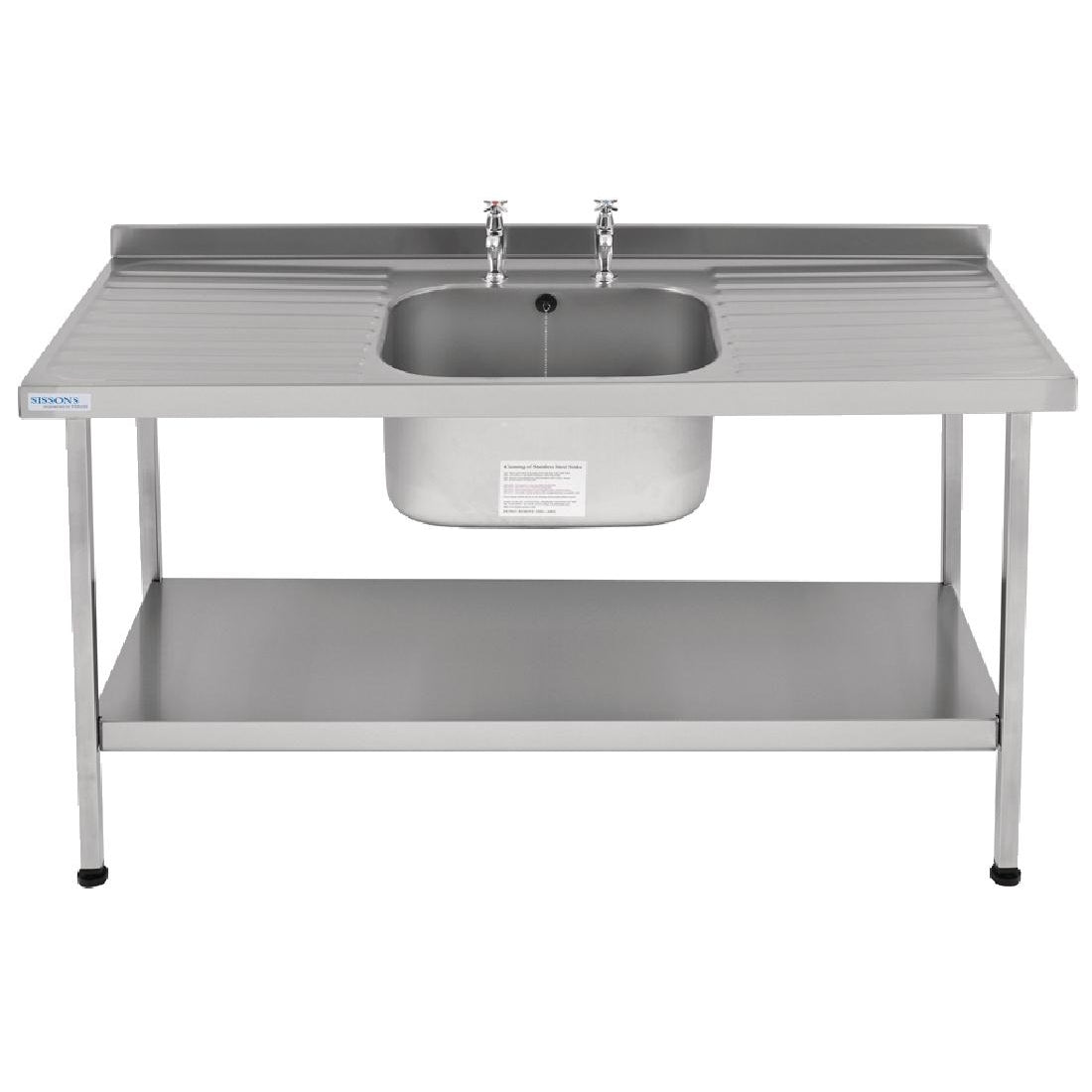 KWC DVS Self Assembly Stainless Steel Sink Double Drainer 1800x650mm