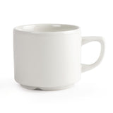 Churchill Plain Whiteware Stacking Maple Tea Cups 199ml (24 Pack)