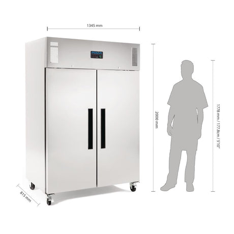 upright double door freezer