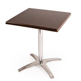 Special Offer Bolero Square Dark Brown Table Top and Base Combo