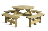 Beacon 8 Seater Round Picnic Table - 1800mm Dia