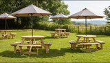 Beacon 8 Seater Round Picnic Table - 1800mm Dia