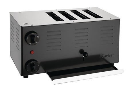 Rowlett Regent 4 Slot Toaster Jet Black with 2x Additional Elements