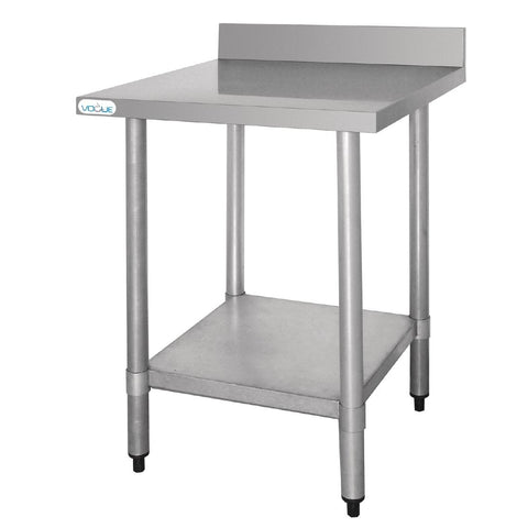 Vogue Stainless Steel Prep Table with Upstand 600mm