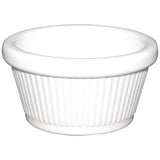 Olympia Kristallon Melamine Fluted Ramekins White 89mm (12 pack)