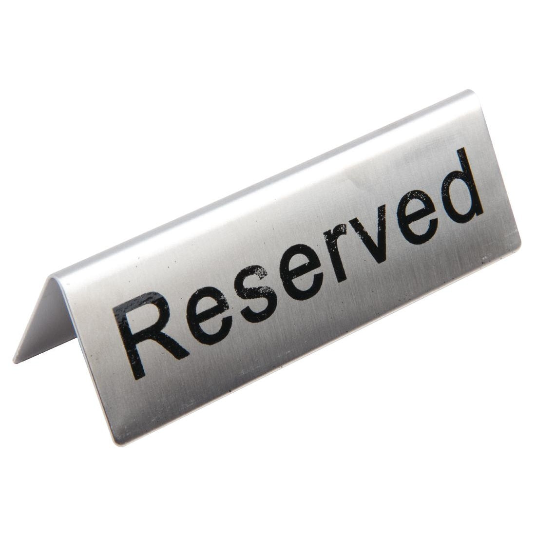 Olympia Brushed Steel Reserved Table Sign (Pack of 10)