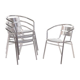 Bolero Aluminium Stacking Chairs (Pack of 4)