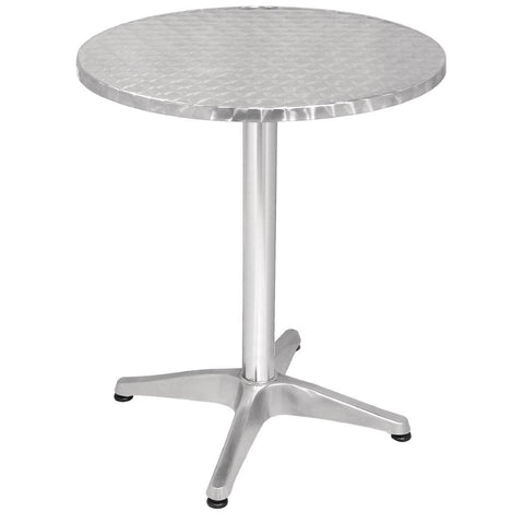 Bolero Round Bistro Table Stainless Steel 600mm