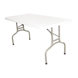 Bolero PE Rectangular Folding Table White 5ft (Single)