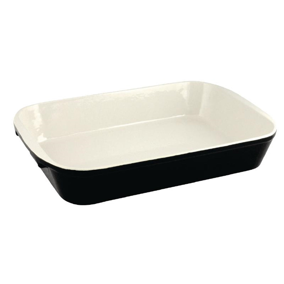 Vogue Cast Iron Roasting Dish Black