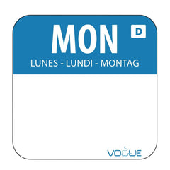 Hygiplas Dissolvable Food Rotation Labels Monday (1000 pack)