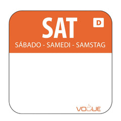 Hygiplas Dissolvable Food Rotation Labels Saturday (1000 pack)