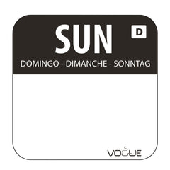 Hygiplas Dissolvable Food Rotation Labels Sunday (1000 pack)