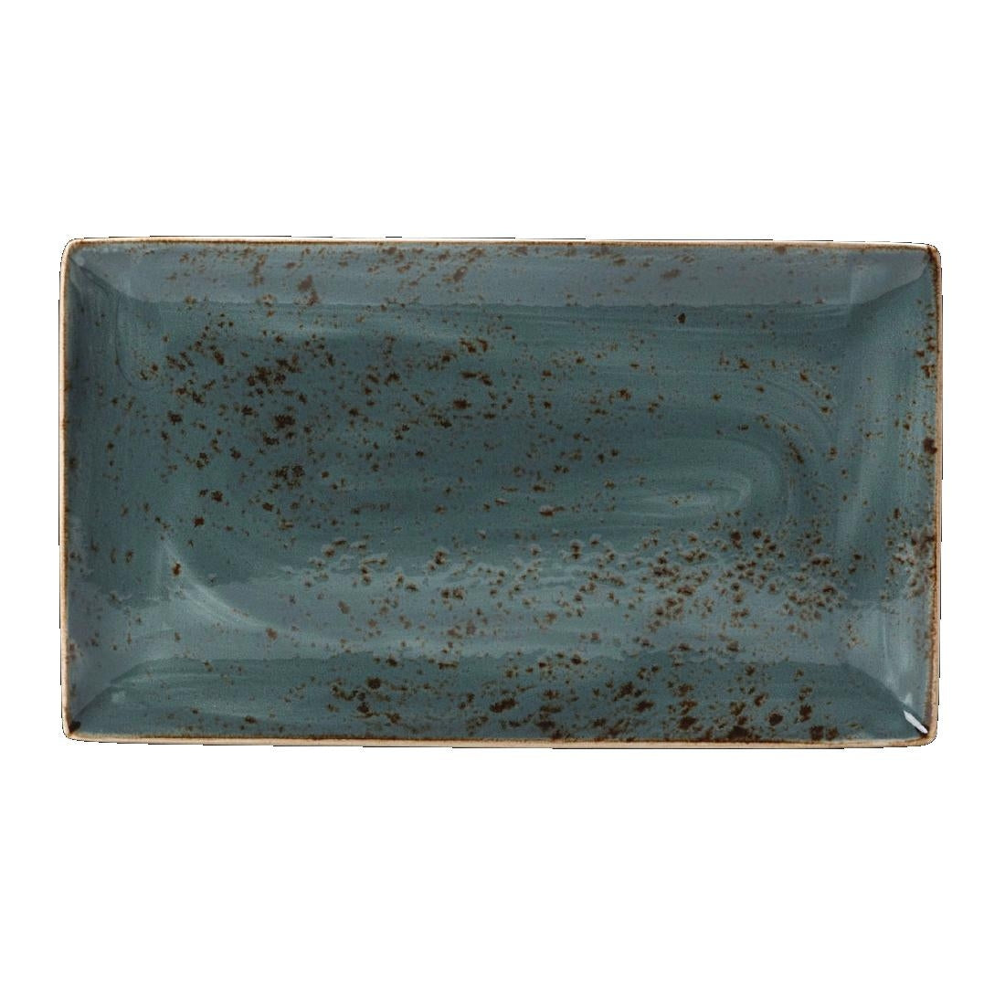 Steelite Craft Blue Rectangular Platters 330x 190mm (6 Pack)