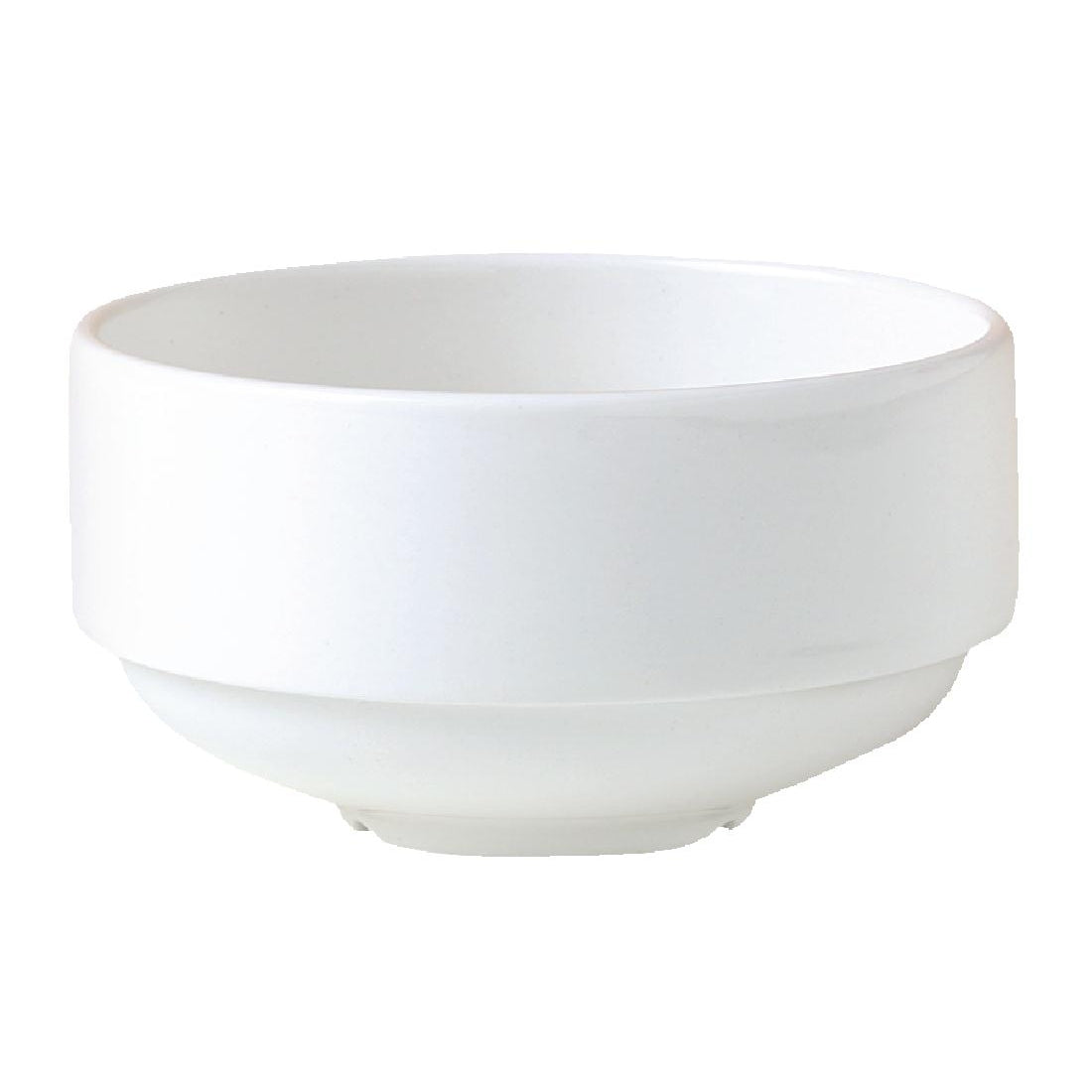 Steelite Monaco White Stacking Unhandled Soup Cups 285ml (Pack of 36)