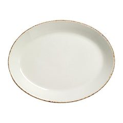 Steelite Brown Dapple Oval Coupe Plates 280mm (12 Pack)