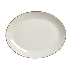 Steelite Brown Dapple Oval Coupe Plates 305mm (12 Pack)