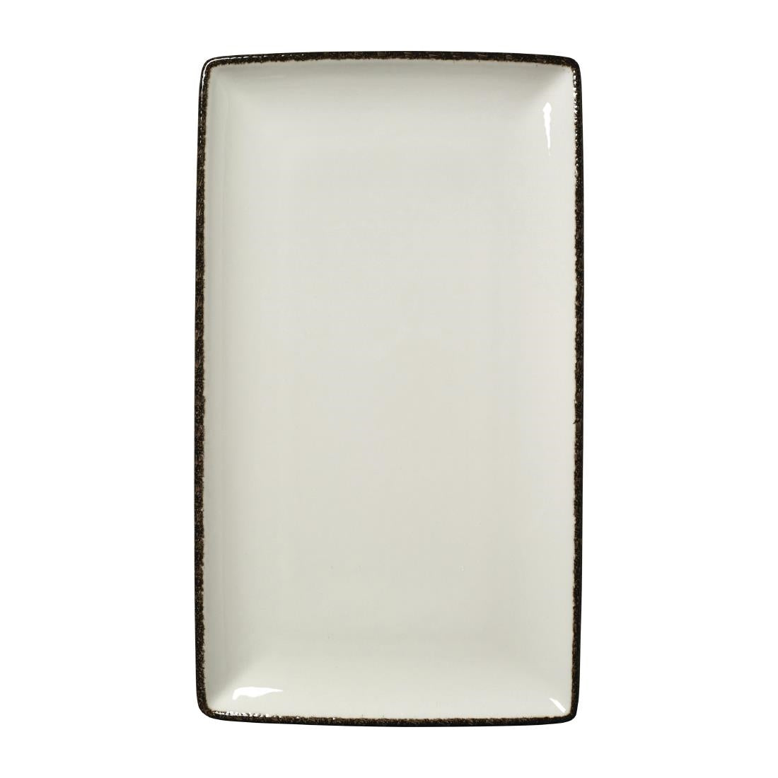 Steelite Charcoal Dapple Rectangle Three Plates 330 x 190mm (6 Pack)