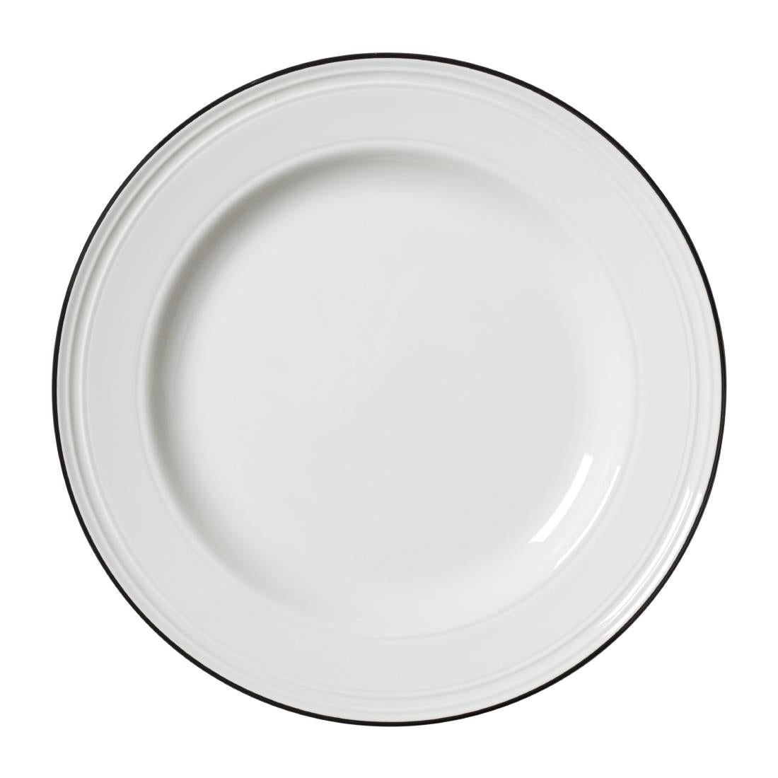 Steelite Bead Black Band Plates 255mm (12 Pack)