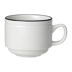 Steelite Bead Black Band Stacking Cups 200ml (12 Pack)