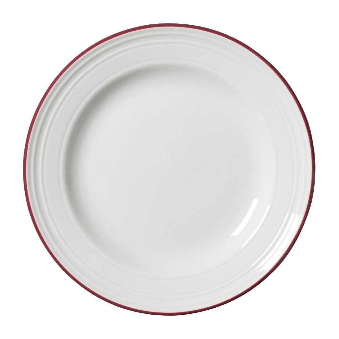 Steelite Bead Maroon Band Plates 165mm (12 Pack)