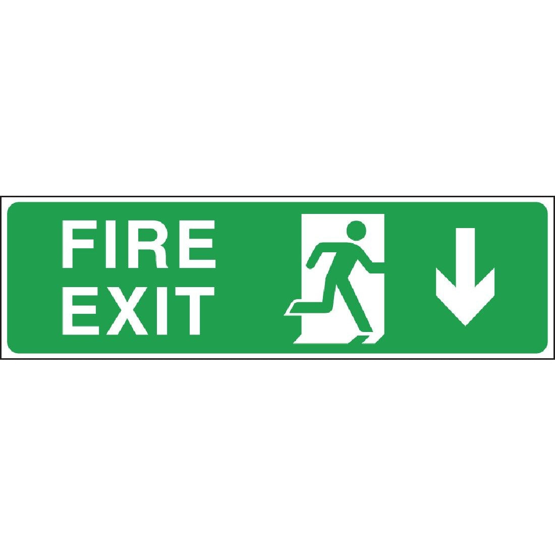 Fire Exit Sign Arrow Down