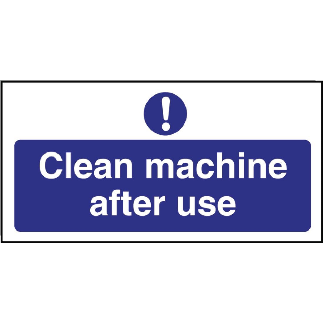 Vogue Clean machine after use Sign