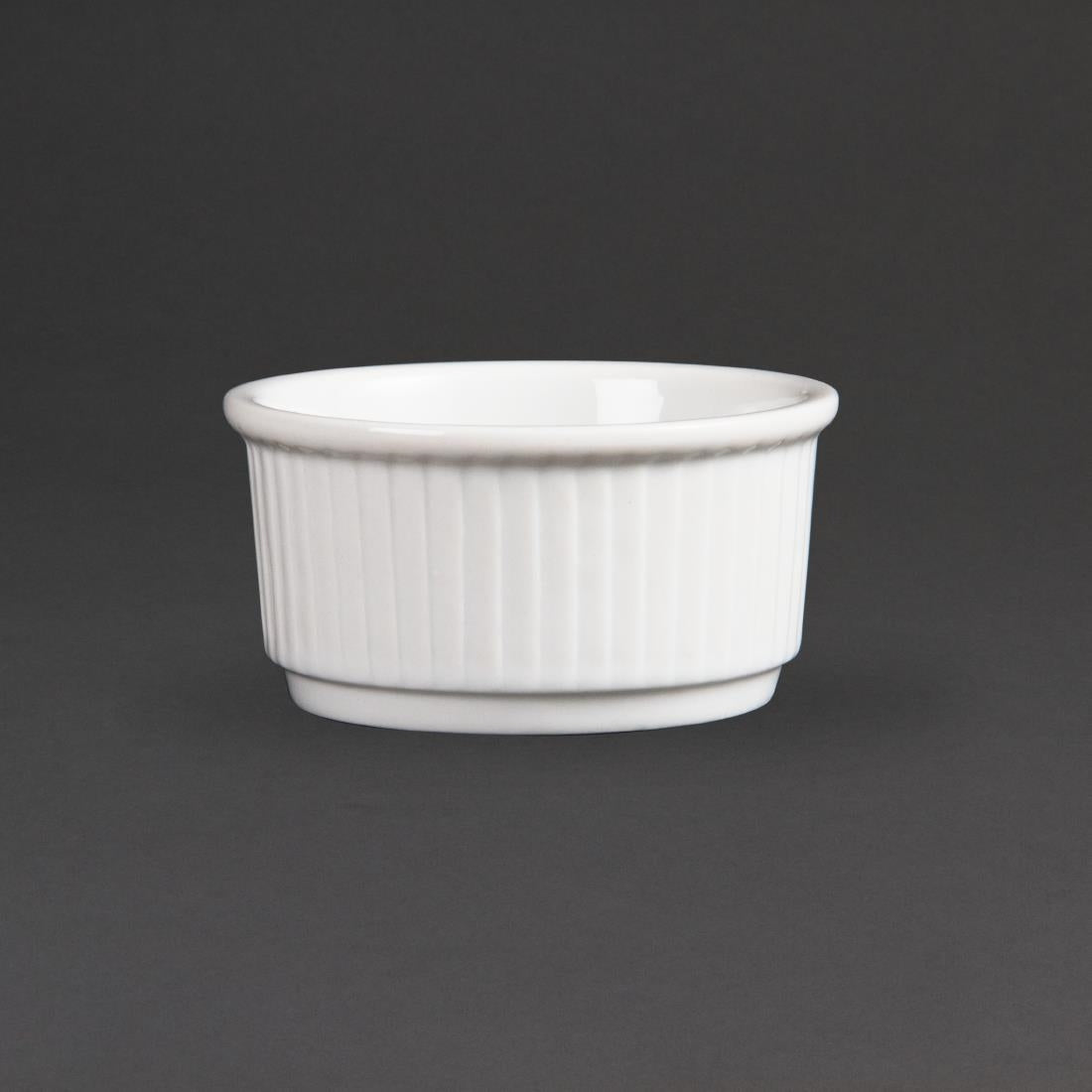 Olympia Whiteware Stacking Ramekins 85mm (12 pack)