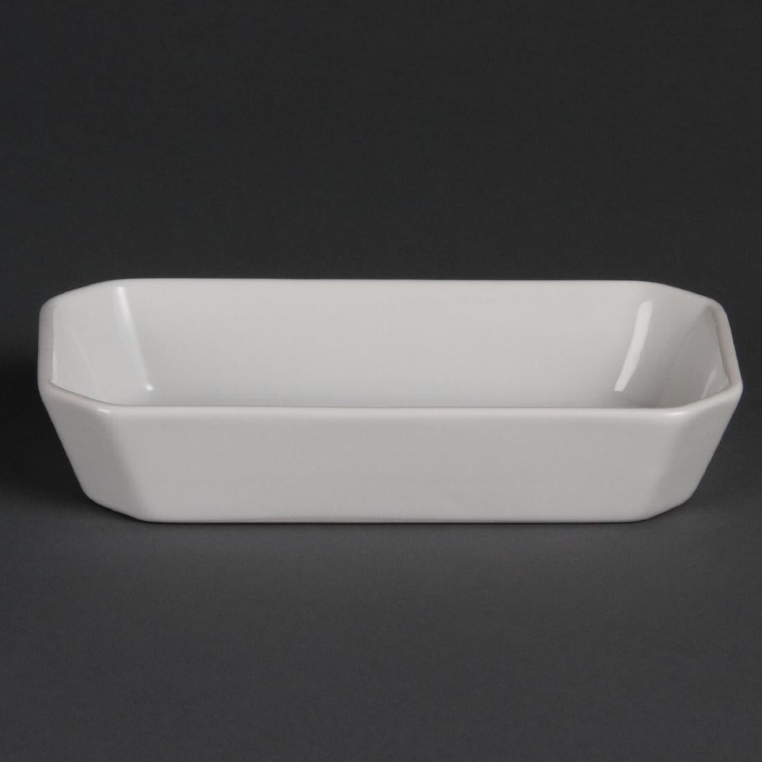 Olympia Whiteware Rectangular Hors d'Oeuvre Dishes 185mm (6 Pack)