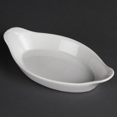 Olympia Whiteware Oval Eared Dishes 204mm (6 pack)