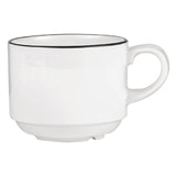 Churchill Alchemy Mono Stacking Tea Cups 206ml (24 Pack)