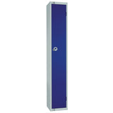 Elite Single Door Manual Combination Locker Locker Blue with Sloping Top