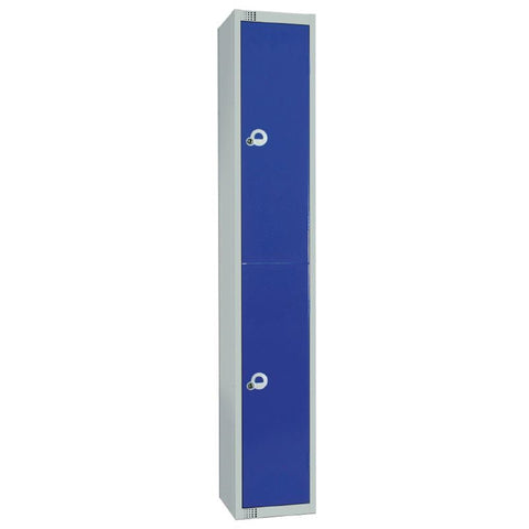 Elite Double Door Manual Combination Locker Locker Blue with Sloping Top