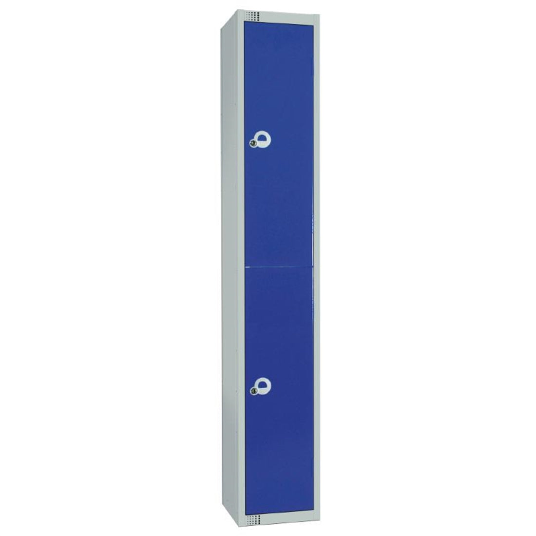Elite Double Door Coin Return Locker Graphite Blue