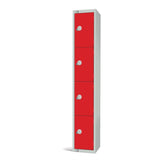 Elite Four Door Manual Combination Locker Locker Red