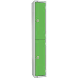 Elite Double Door Manual Combination Locker Locker Green with Sloping Top