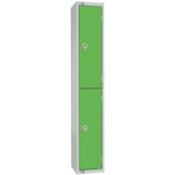 Elite Double Door Padlock Locker Green