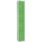 Elite Four Door Coin Return Locker Green