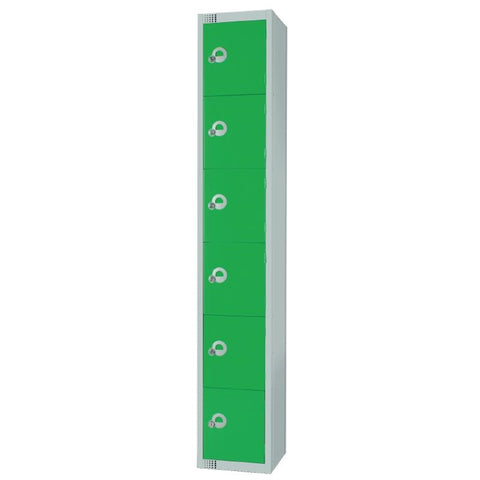 Elite Six Door Manual Combination Locker Locker Green