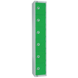 Elite Six Door Electronic Combination Locker Green