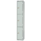Elite Three Door Camlock Locker Grey